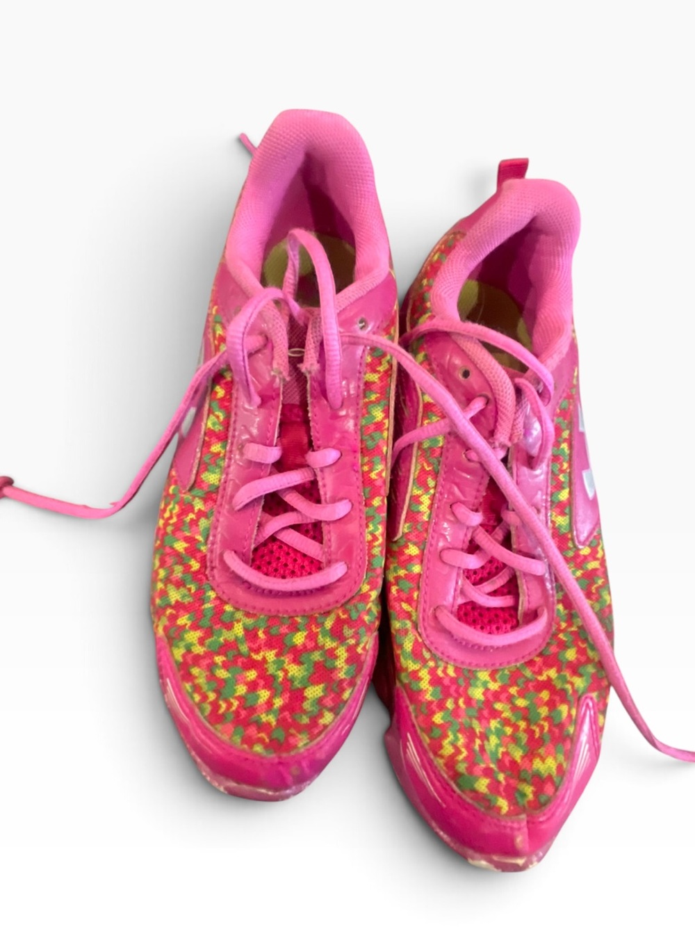 Underarmour Bright Pink Kids' Sneakers with Colorful Pattern Girls 3
